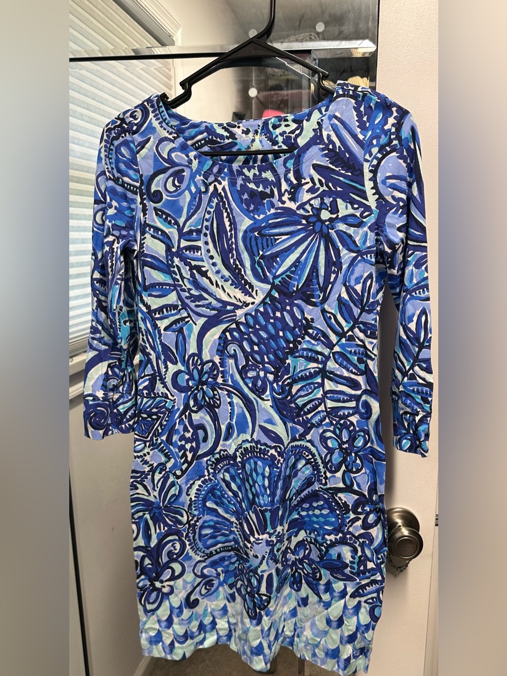 LIKE NEW Lilly Pulitzer Hollee Dress Iris Blue Zanzibar Zoo Print Size XS